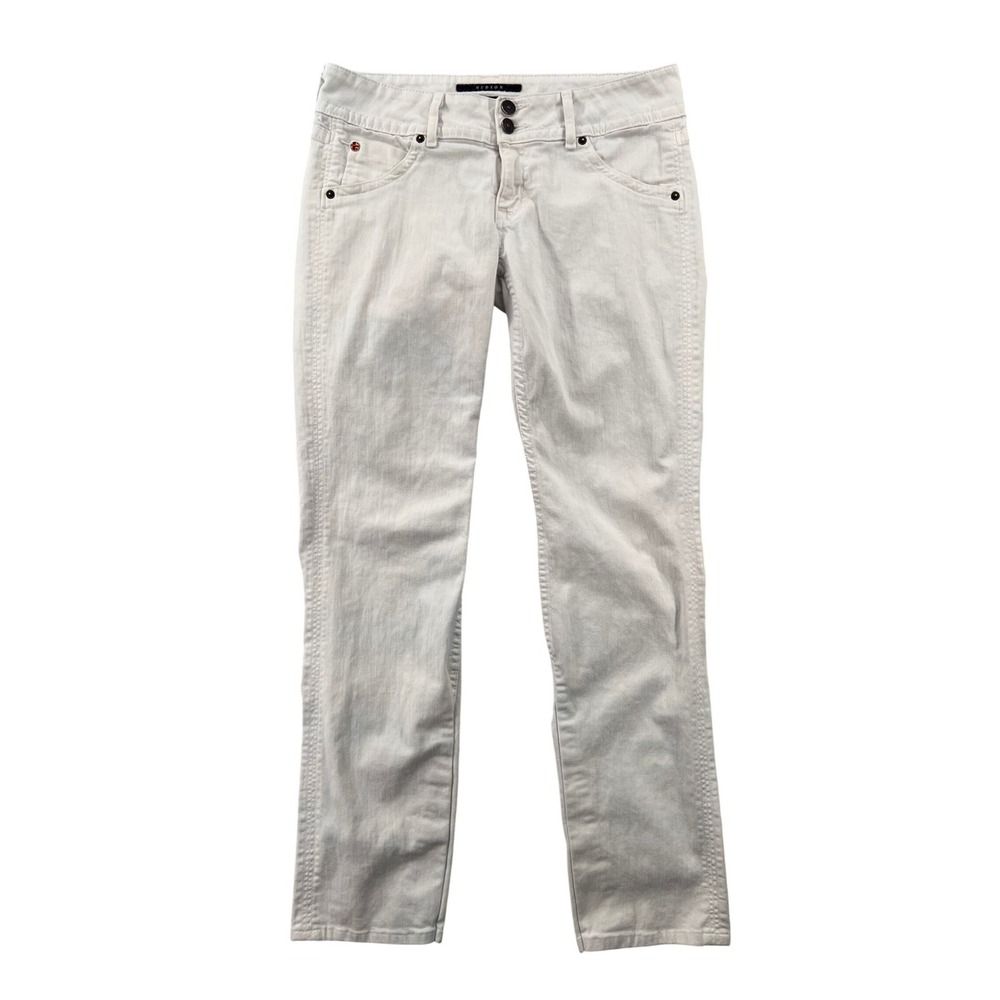 Hudson Signature Bootcut Jeans Women 29 White Stretch USA Made Coastal Cowgirl
